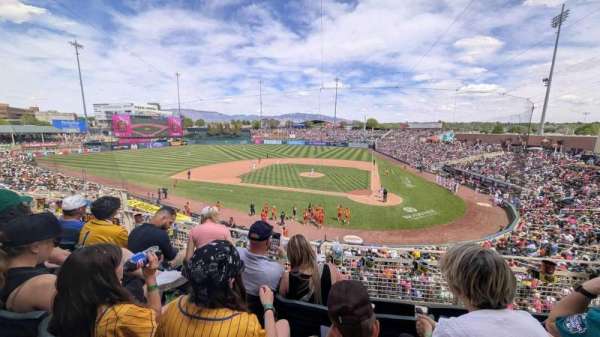 Isotopes Park, section: 307, row: C, seat: 6
