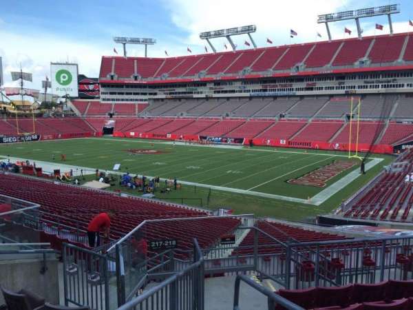 Raymond James Stadium, section: 217, row: F, seat: 17