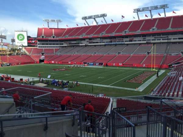 Raymond James Stadium, section: 216, row: F, seat: 17