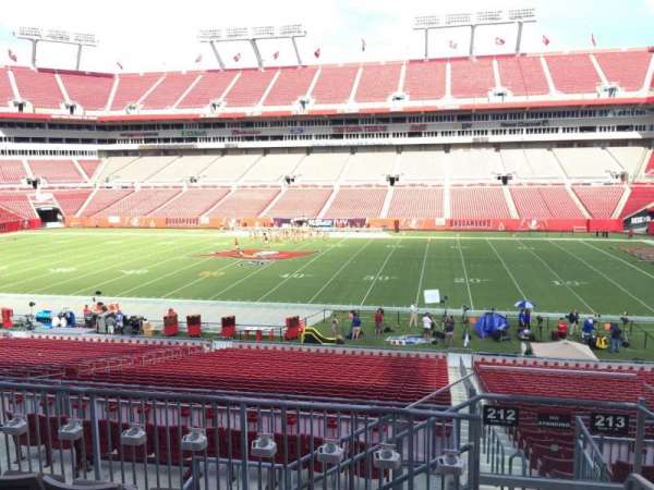 Raymond James Stadium, section: 212, row: E, seat: 22