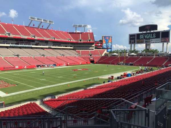 Raymond James Stadium, section: 203, row: F, seat: 24