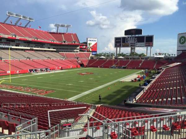 Raymond James Stadium, section: 201, row: E, seat: 16
