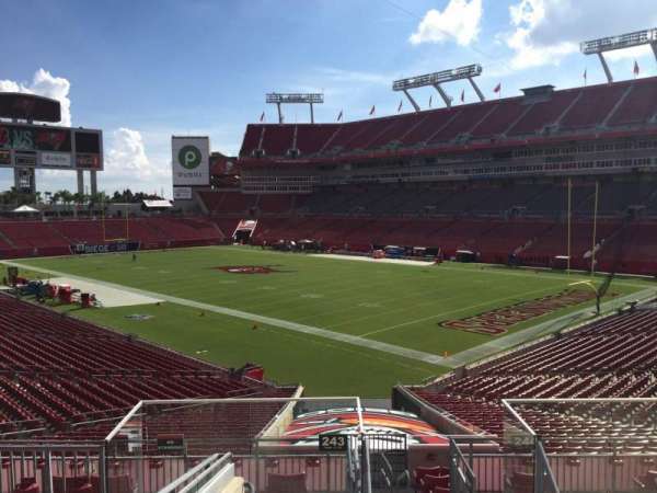 Raymond James Stadium, section: 243, row: F, seat: 24