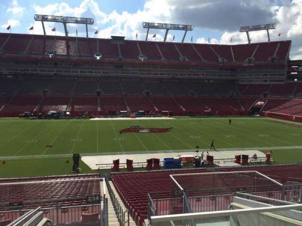Raymond James Stadium, section: 234, row: F, seat: 22