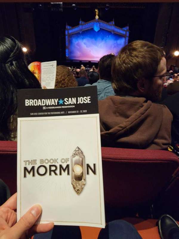 San Jose Center For The Performing Arts, section: Orchestra R, row: 29, seat: 13