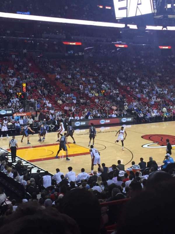 Kaseya Center, section: 109, row: 18, seat: 4