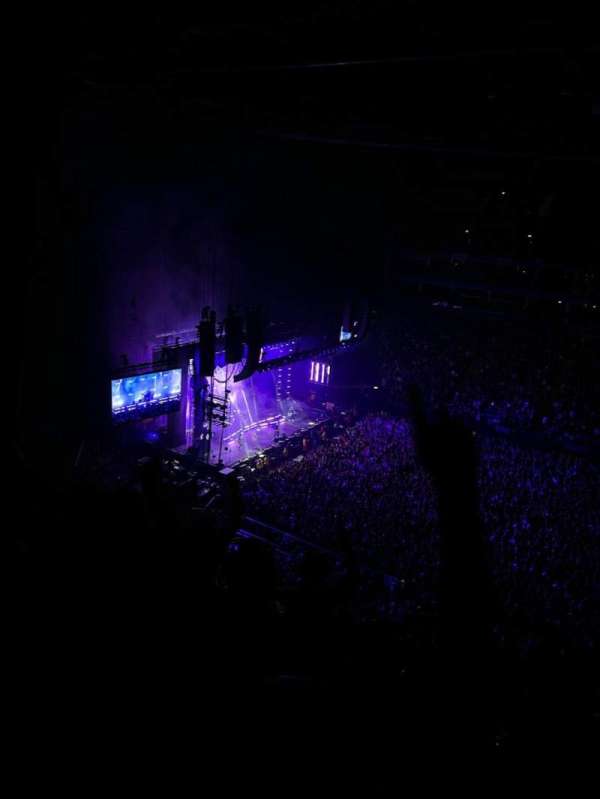 The O2, London, section: 404, row: H, seat: 528
