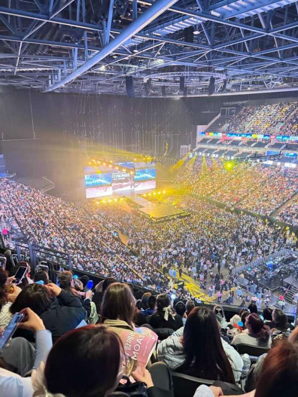 The O2, London, section: 408, row: H, seat: 624