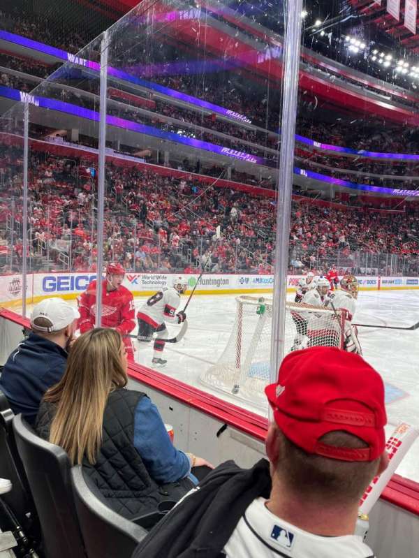 Little Caesars Arena, section: 102, row: 2, seat: 3