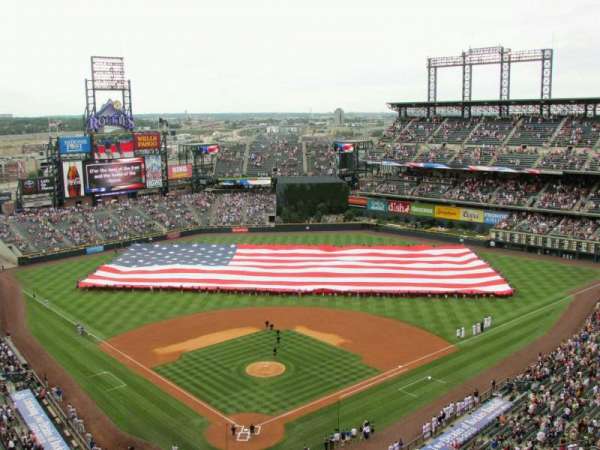 Coors Field, section: U329, row: 16, seat: 20