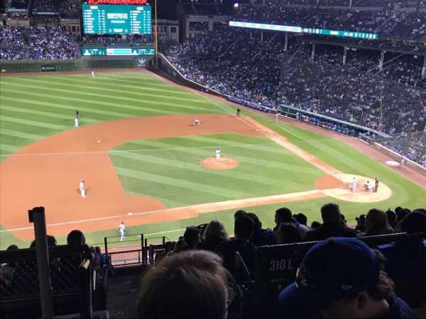 Wrigley Field, section: 410L, row: 1, seat: 19