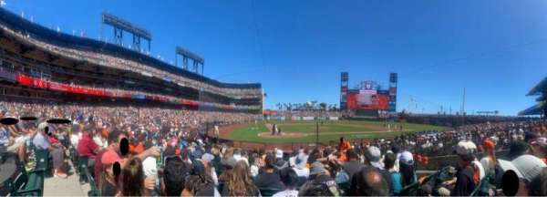 Oracle Park, section: 112, row: J, seat: 7