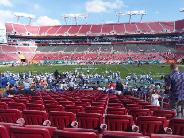 Raymond James Stadium, section: 111, row: X, seat: 22