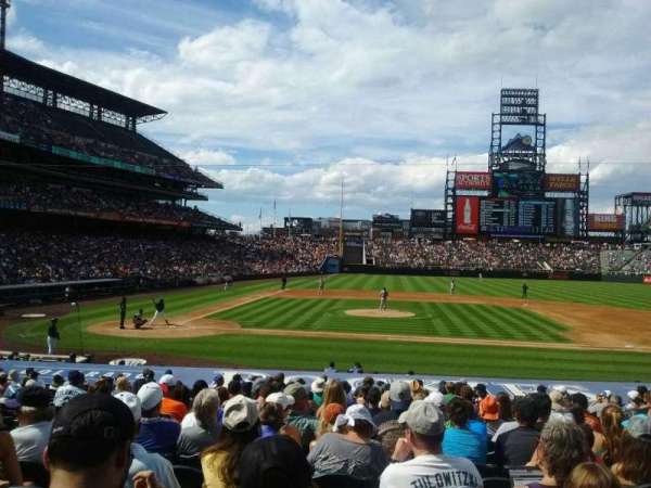 Coors Field, section: 124, row: 22, seat: 8