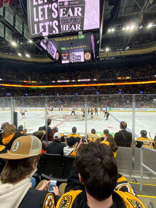 TD Garden, section: 1, row: 6, seat: 2