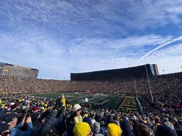 Michigan Stadium, section: 19, row: 29, seat: 14