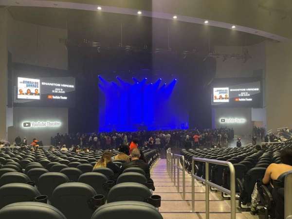 YouTube Theater, section: 102, row: W, seat: 23