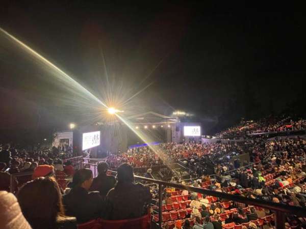 The Greek Theatre, section: North Terrace, row: M, seat: 5