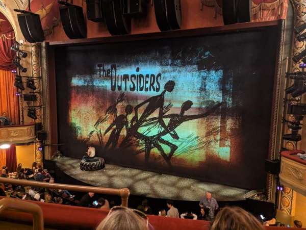 Bernard B. Jacobs Theatre, section: Mezzanine R, row: B, seat: 4
