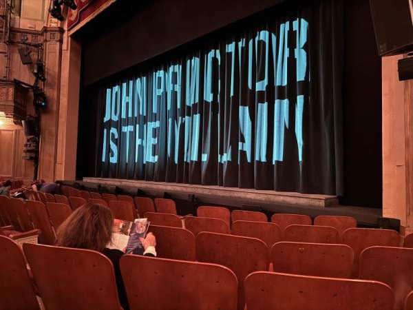 Booth Theatre, section: Orchestra R, row: E, seat: 10