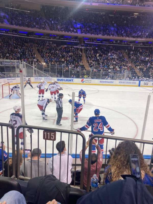 Madison Square Garden, section: 115, row: 5, seat: 8