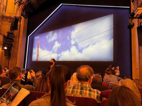 Booth Theatre, section: Orchestra R, row: f, seat: 8