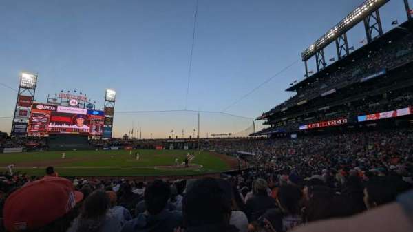 Oracle Park, section: 119, row: O, seat: 4