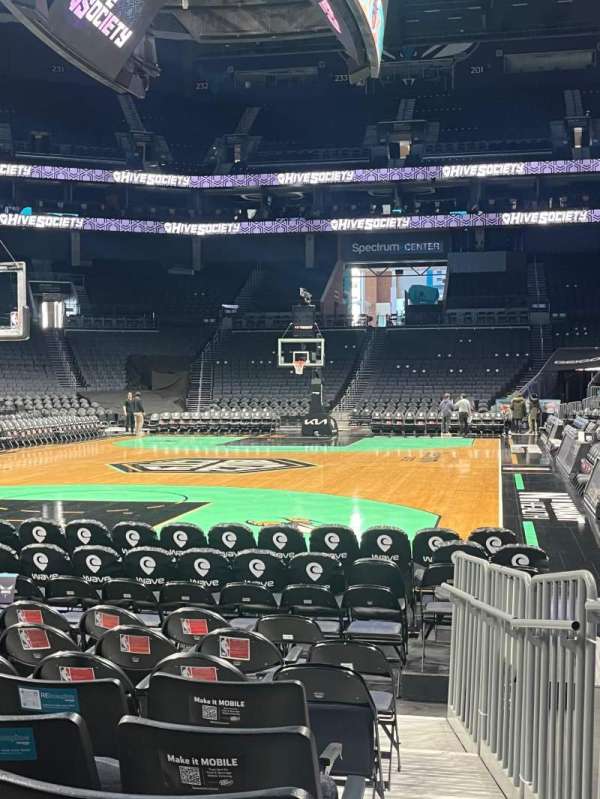 Spectrum Center, section: 109, row: E, seat: 1