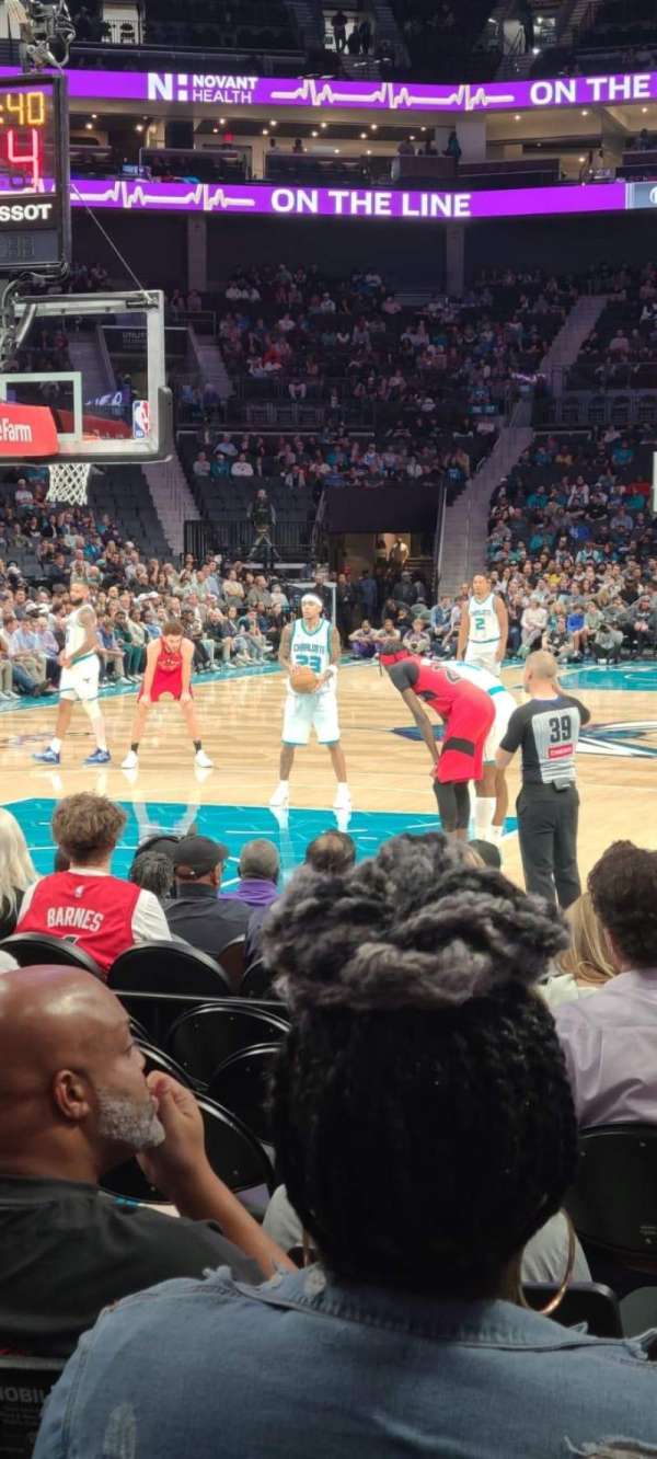 Spectrum Center, section: 109, row: E, seat: 1