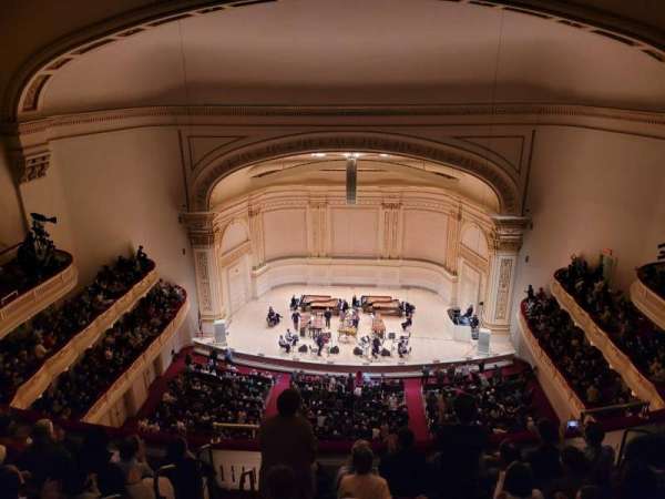 Carnegie Hall, section: Lower Balcony RC, row: G, seat: 104