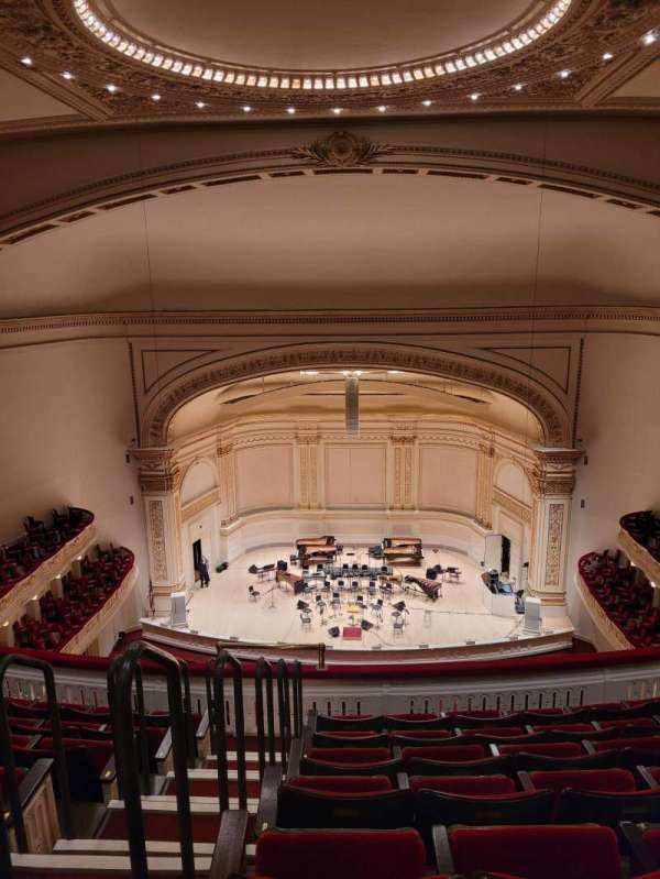 Carnegie Hall, section: BALC, row: G, seat: 102