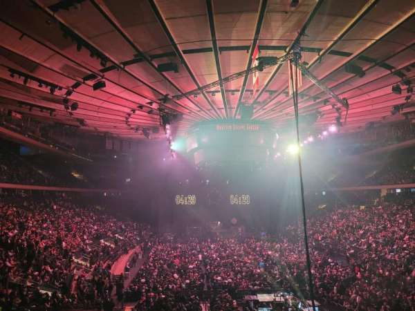 Madison Square Garden, section: 101, row: 20, seat: 30