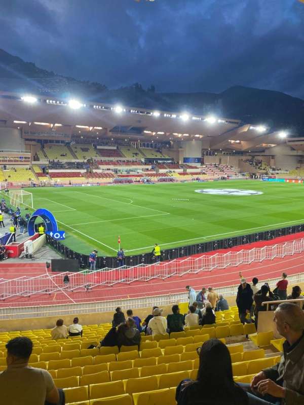 Stade Louis II, section: F, row: 19, seat: 32