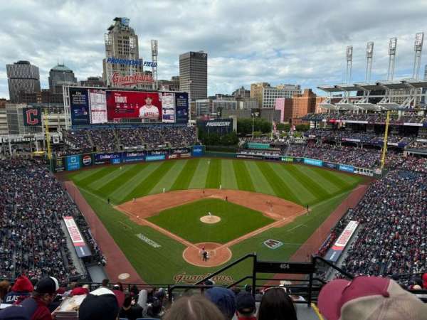 Progressive Field, section: 554, row: F, seat: 8