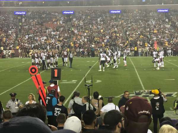 Northwest Stadium, section: 124, row: 6, seat: 1