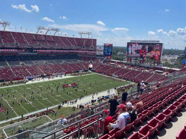 Raymond James Stadium, section: 306, row: A, seat: 5