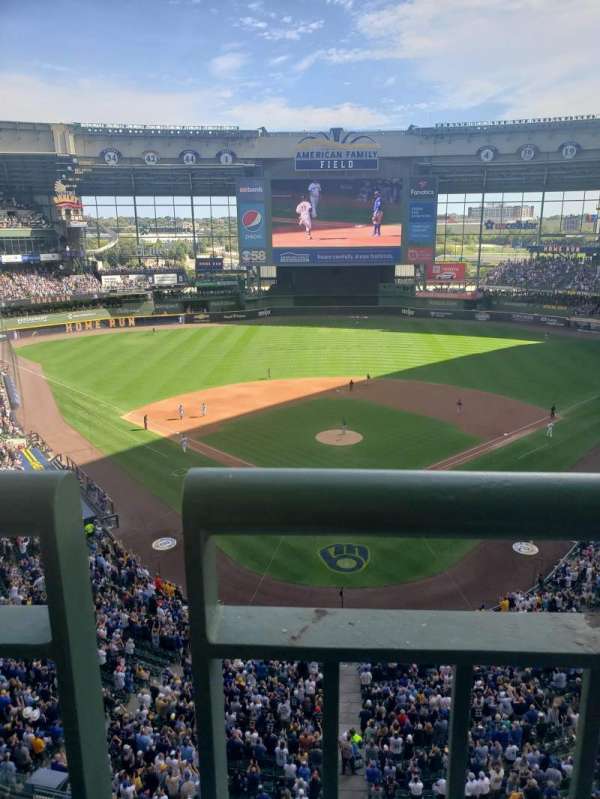 American Family Field, section: 422, row: 1, seat: 9