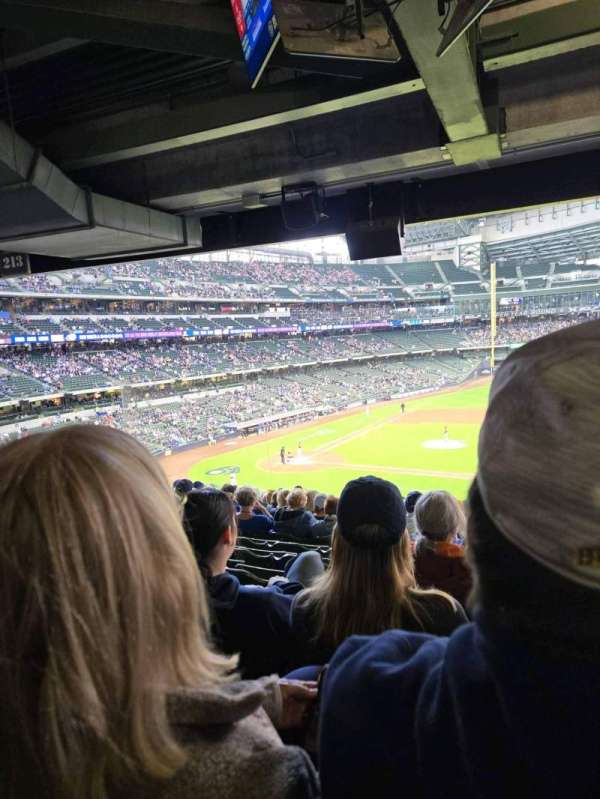 American Family Field, section: 213, row: 20, seat: 22