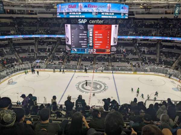 SAP Center, section: 201, row: 12, seat: 7