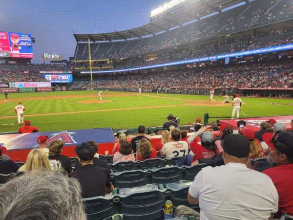 Angel Stadium, section: 112, row: J, seat: 8