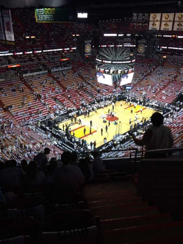 Kaseya Center, section: 402, row: 8, seat: 1