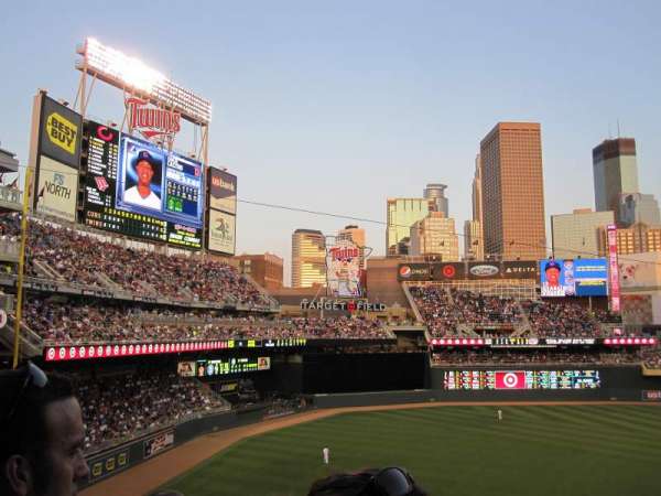 Target Field, section: S, row: 7, seat: 14
