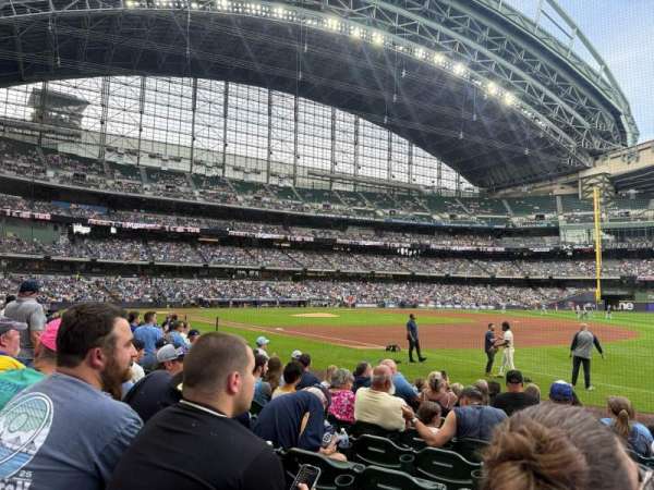 American Family Field, section: 110, row: 9, seat: 16