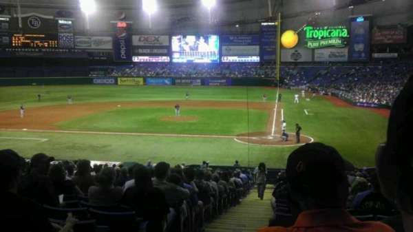 Tropicana Field, section: 107, row: JJ, seat: 1
