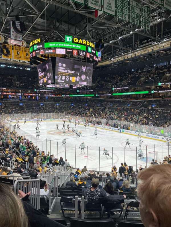 TD Garden, section: 8, row: 21, seat: 6