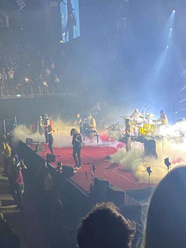 The O2, London, section: 112, row: L, seat: 393
