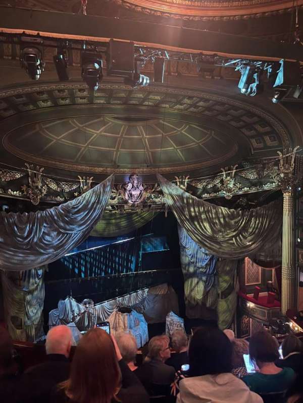 His Majesty's Theatre, London, section: Grand Circle, row: F, seat: 28