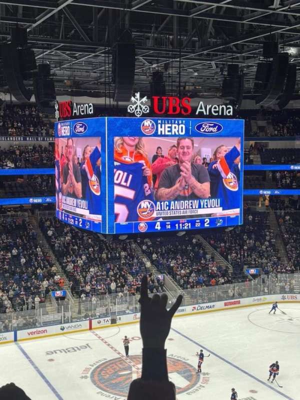 UBS Arena, section: 208, row: 5, seat: 2