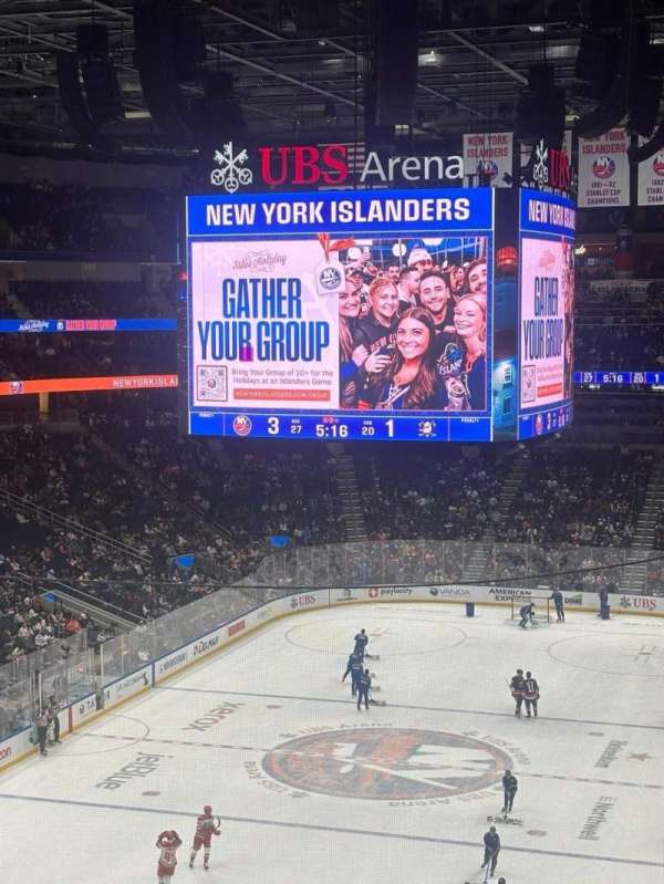 UBS Arena, section: 212, row: 2, seat: 9