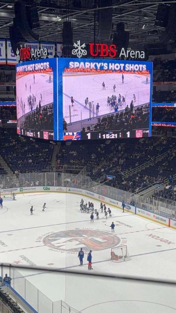 UBS Arena, section: 201B, row: 1, seat: 8